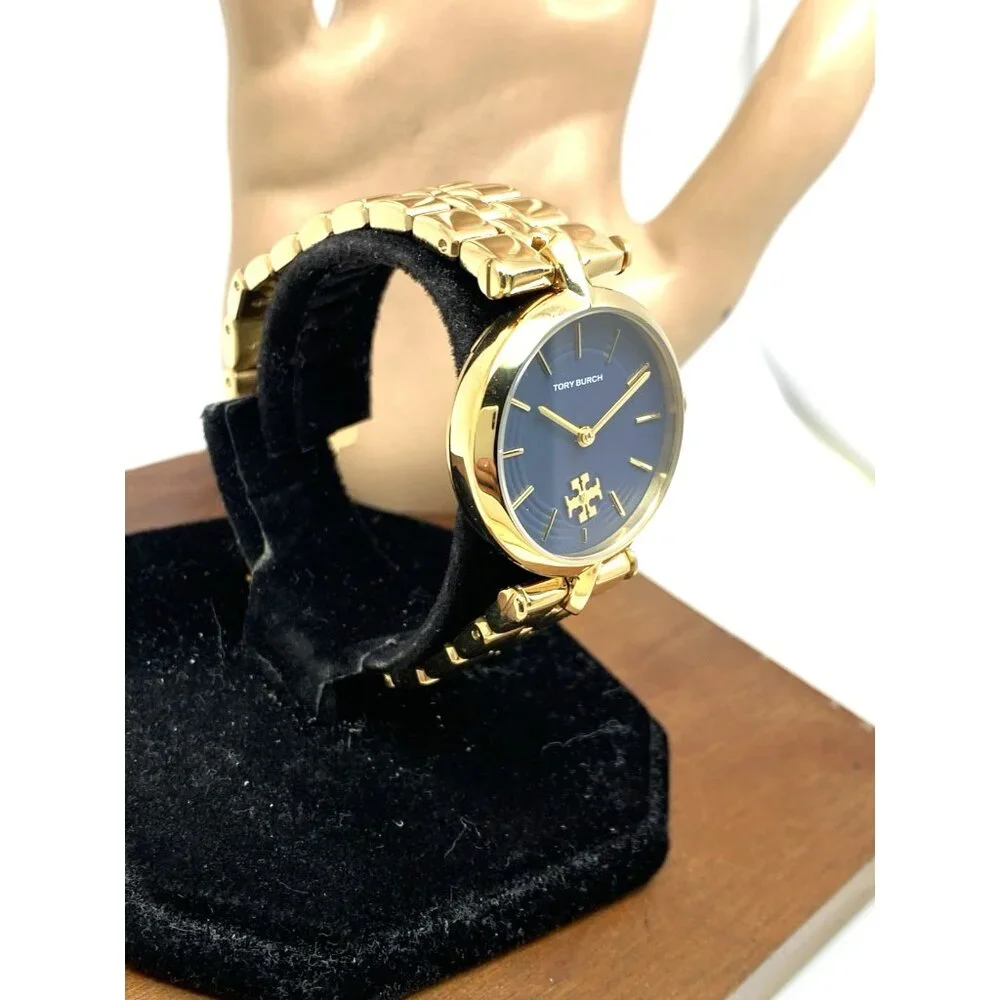Tory Burch Women's Watch TBW2043 Kira Quartz Blue Dial Gold Stainless Steel 30mm